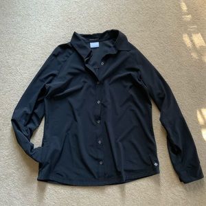 Black Travel Shirt Jacket with Security Pocket